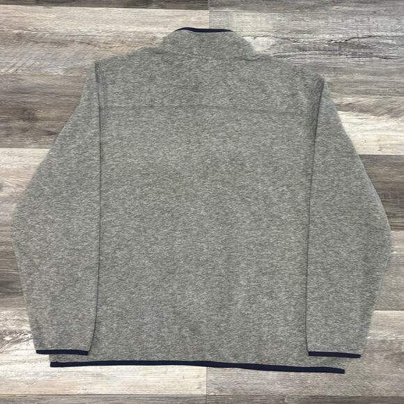 Eddie Bauer Heather Gray Mens 2XL 1/4 Snap Hiking Pullover Fleece Jacket EUC - Picture 2 of 10